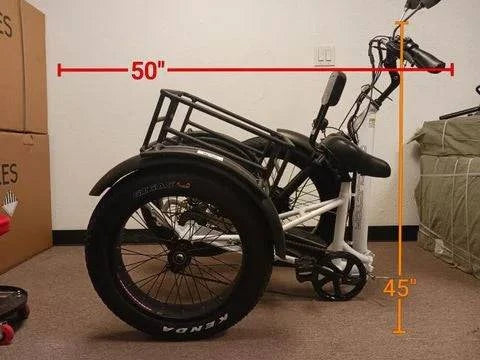 Conductor 500 Foldable E-Trike 20 MPH / 50 Mile Range - eBoarders