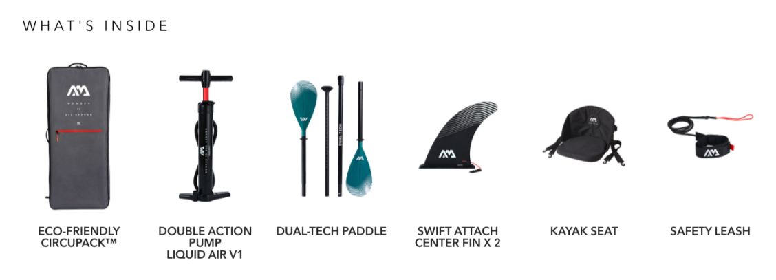 Aqua Marina Cascade Hybrid 2-in-1 Kayak iSUP Package Included at E-Boarders.com