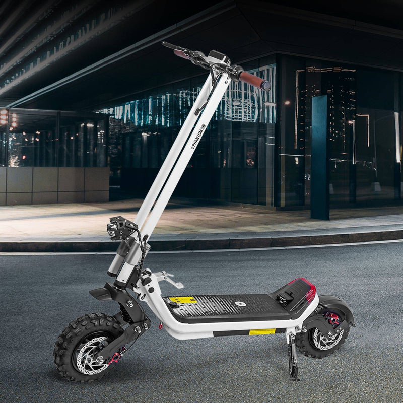 Phantom GoGo G63 Hybrid All-Terrain 2-wheel electric ride with interchangable wheels and track wheel for snow, dirt, paved-surfaces. Free shipping at e-boarders.com