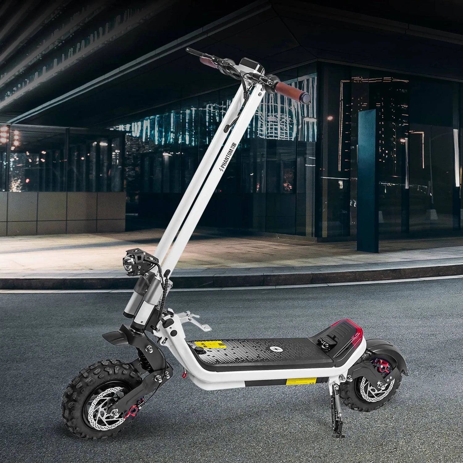 Phantom GoGo G63 Hybrid All-Terrain 2-wheel electric ride with interchangable wheels and track wheel for snow, dirt, paved-surfaces. Free shipping at e-boarders.com