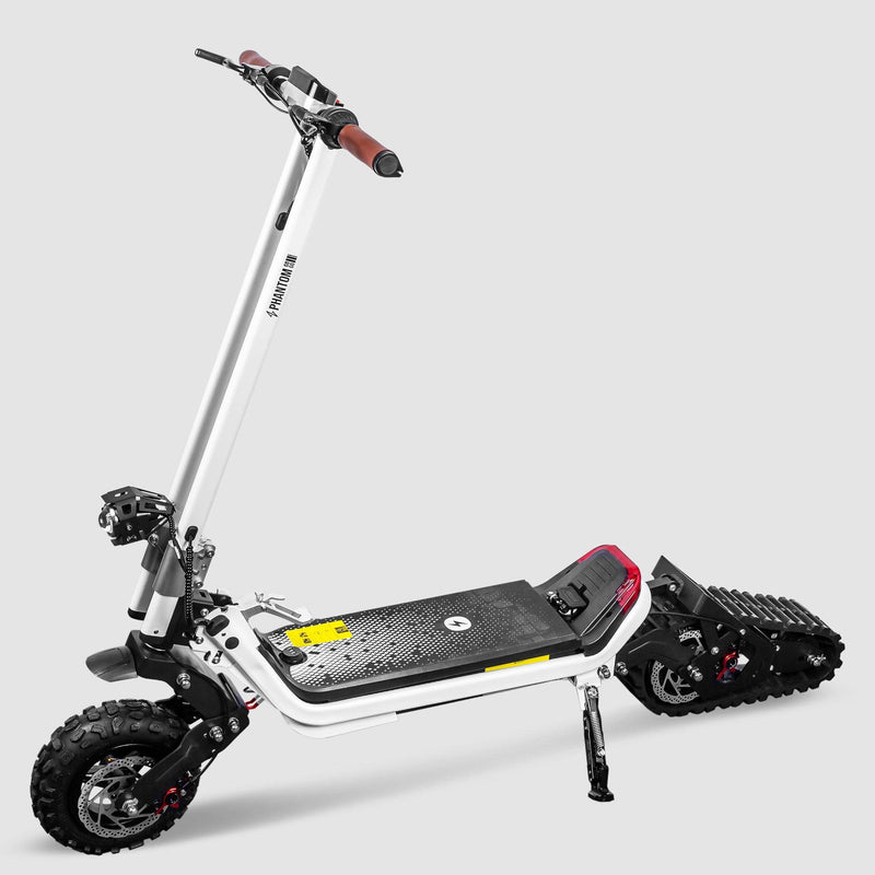 Phantom GoGo G63 Hybrid All-Terrain 2-wheel electric ride with interchangable wheels and track wheel for snow, dirt, paved-surfaces. Free shipping at e-boarders.com