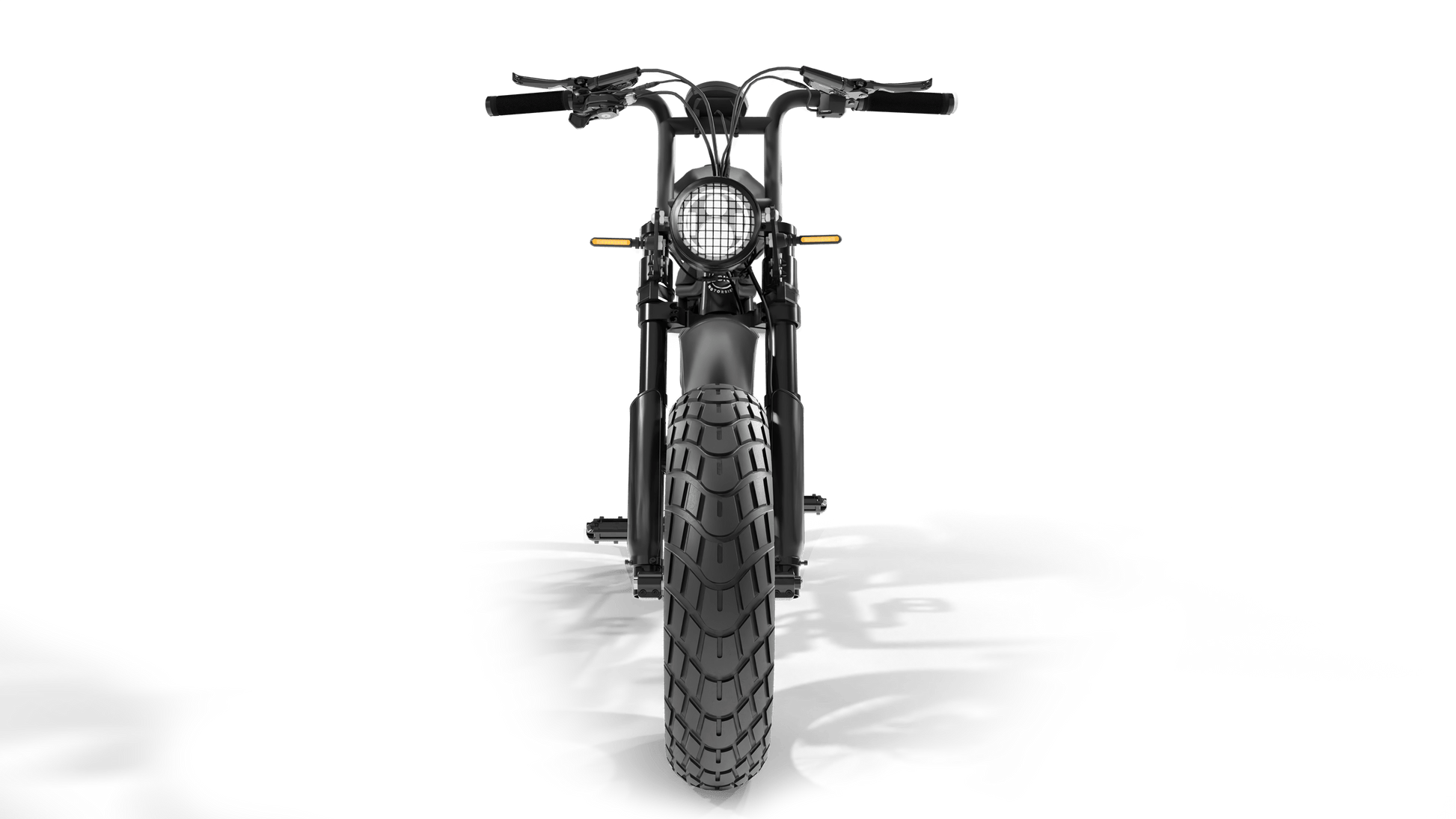Legion Elelctric SCR-1200 Cafe Racer Electric Bicycle with pedal-assist, fat tires, suspension, black. Free shipping at e-boarders.com