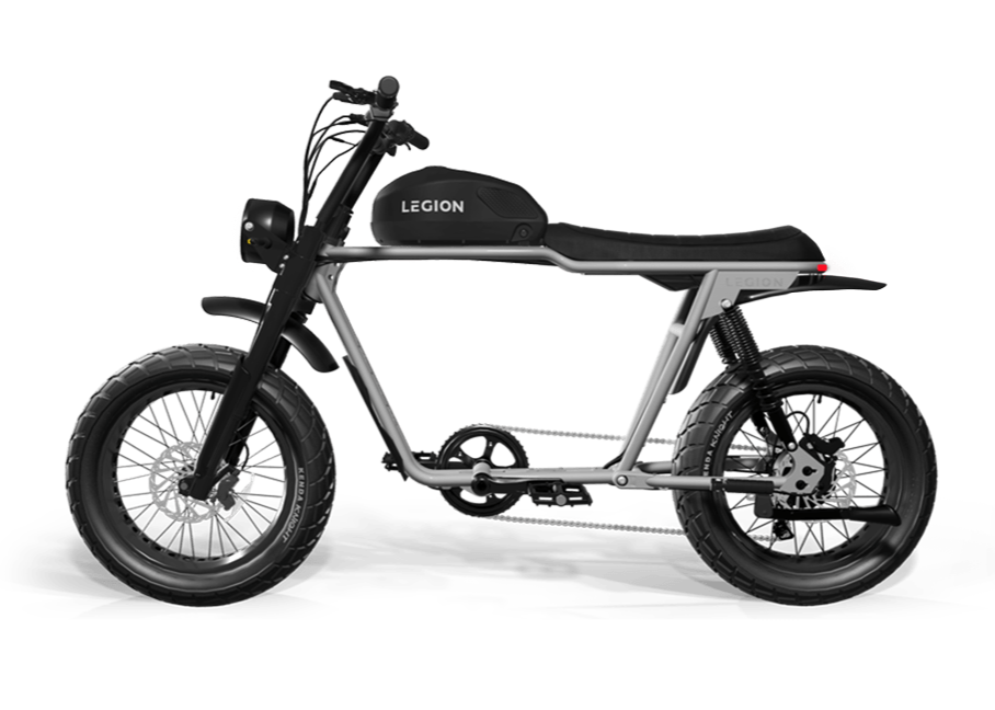 Legion Electric SS-1200 Pedal Assist Electric Bicycle Retro Scrambler with fat tires, 20mph and 40-75miles per battery charge. Free shipping at e-boarders.com