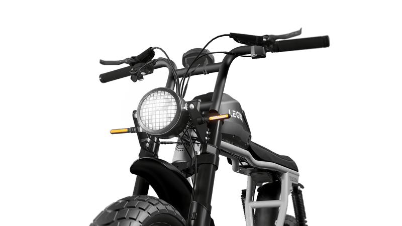 Legion Electric SS-1200 Pedal Assist Electric Bicycle Retro Scrambler with fat tires, 20mph and 40-75miles per battery charge. Free shipping at e-boarders.com