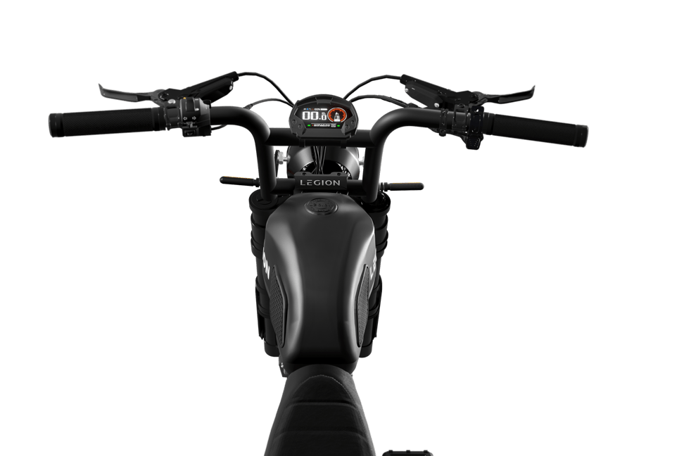 Legion Electric SS-1200 Pedal Assist Electric Bicycle Retro Scrambler with fat tires, 20mph and 40-75miles per battery charge. Free shipping at e-boarders.com