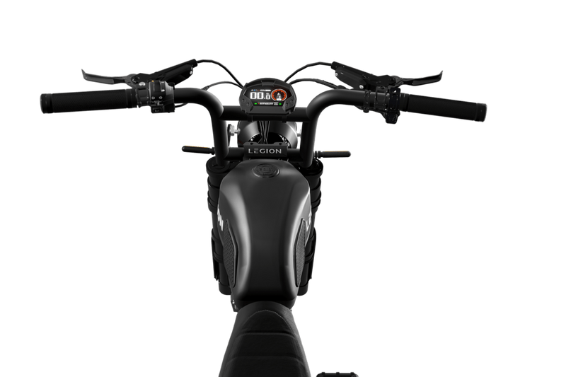 Legion Electric SS-1200 Pedal Assist Electric Bicycle Retro Scrambler with fat tires, 20mph and 40-75miles per battery charge. Free shipping at e-boarders.com