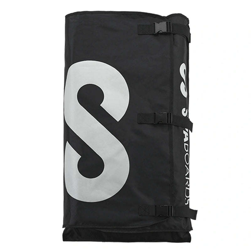 Folding carry travel bag for SIPA Boards Alpha One Electric Paddleboard with self-inflating design and assist power unit. Ships free from e-boarders.com.