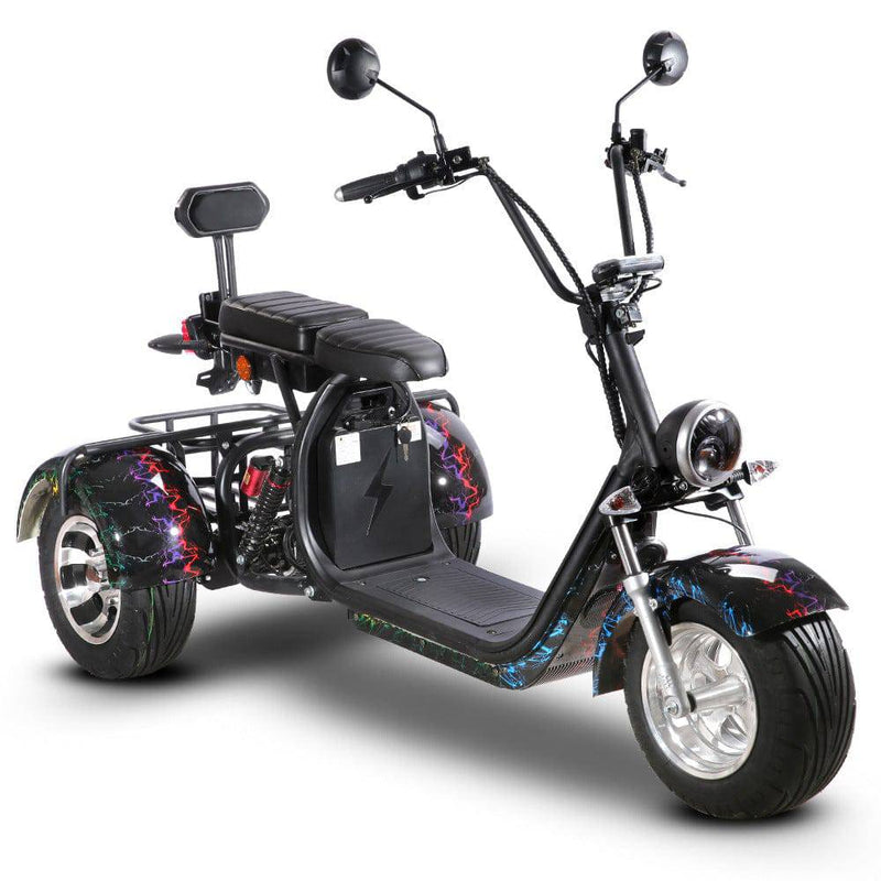 SoverSky T7.1 and T7.2 Electric Golf Caddy for golfers and golf course fairways with three-wheels, golf bag mount, storage box option, in red or black. Single or dual battery options allows 18+ or 36+ holes of golf. Free shipping at e-boarders.com