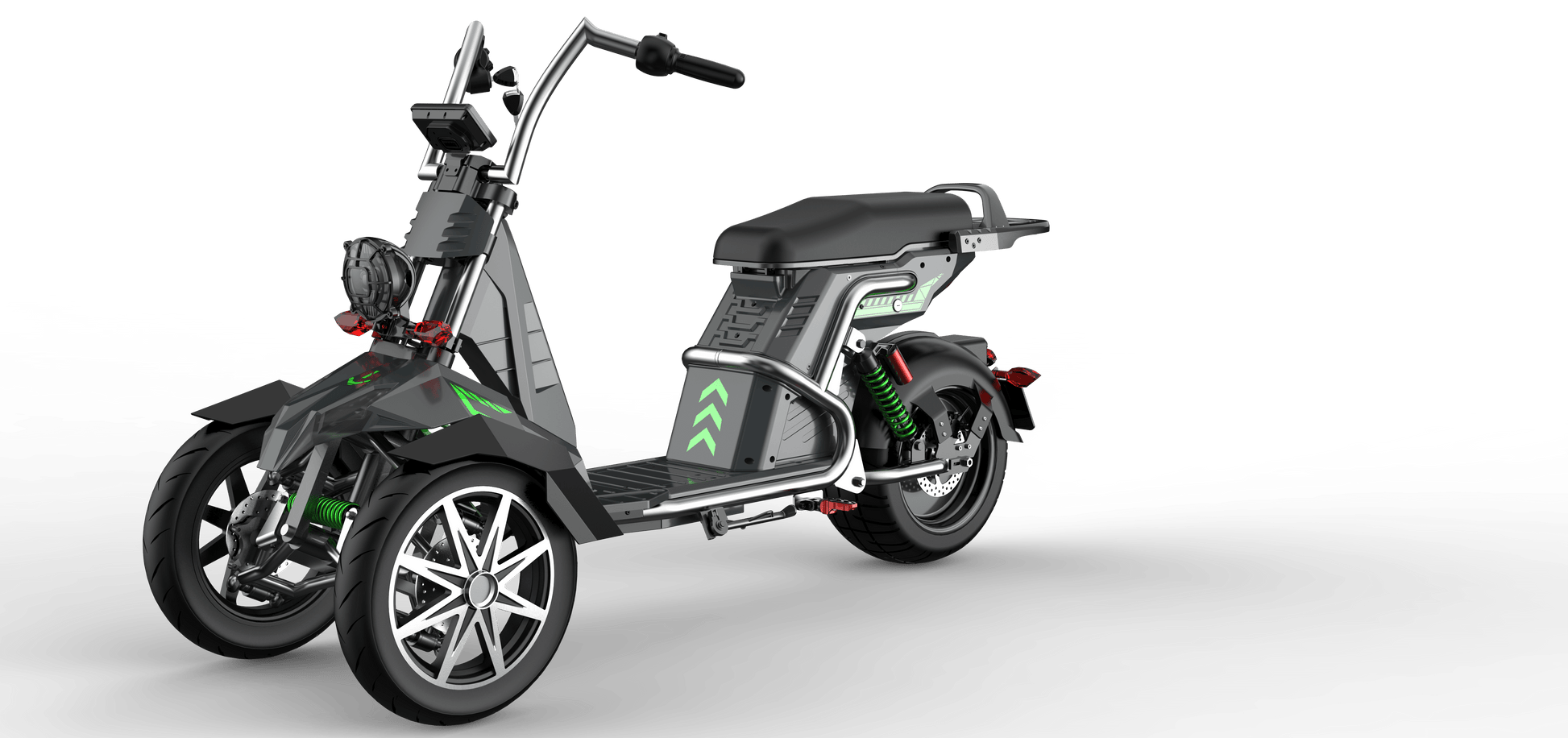 T100 4000w 3-Wheeled Electric Golf Scooter E-Trike 45 MPH / 70 Mile Range - eBoarders