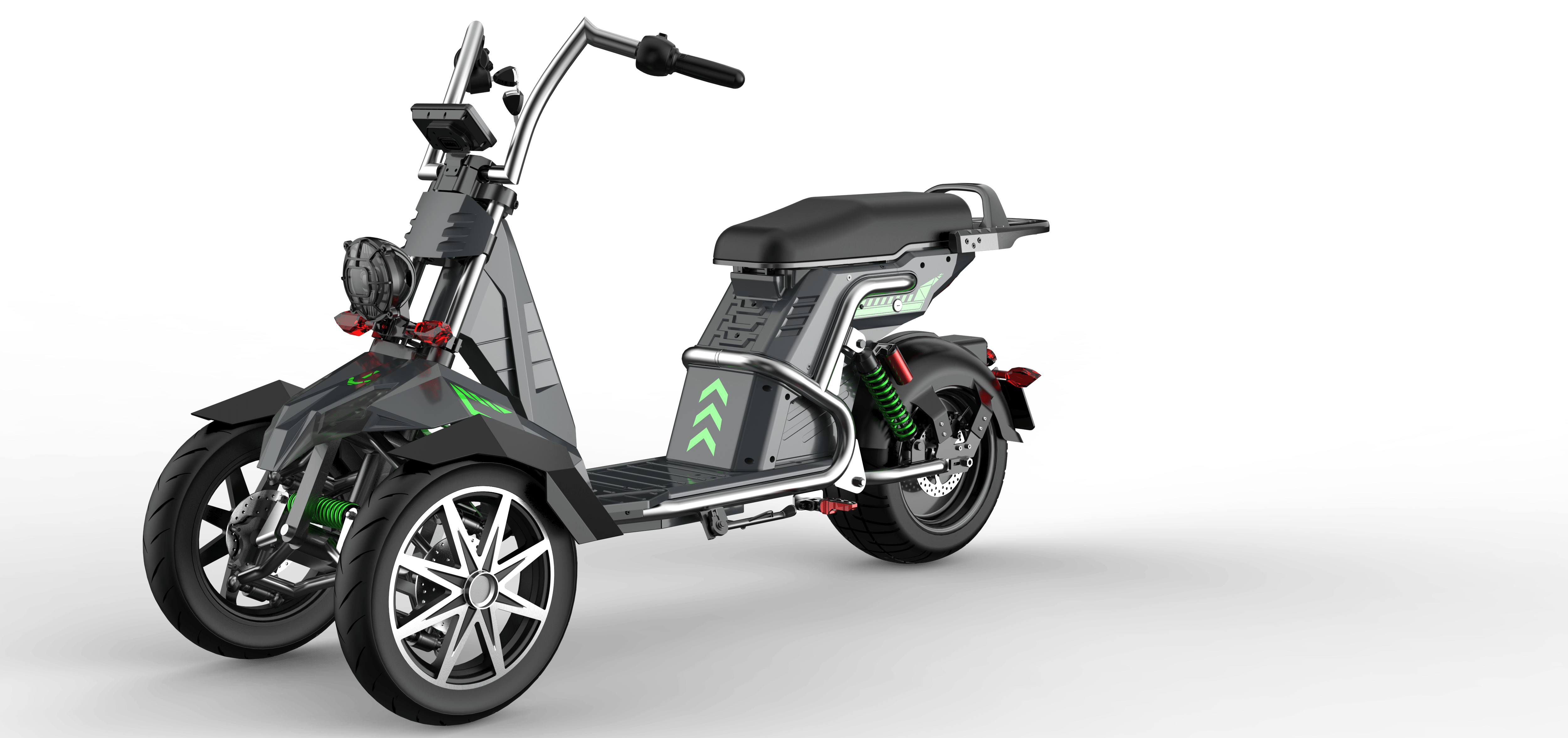 T100 4000w 3-Wheeled Electric Golf Scooter E-Trike 45 MPH / 70 Mile Range - eBoarders