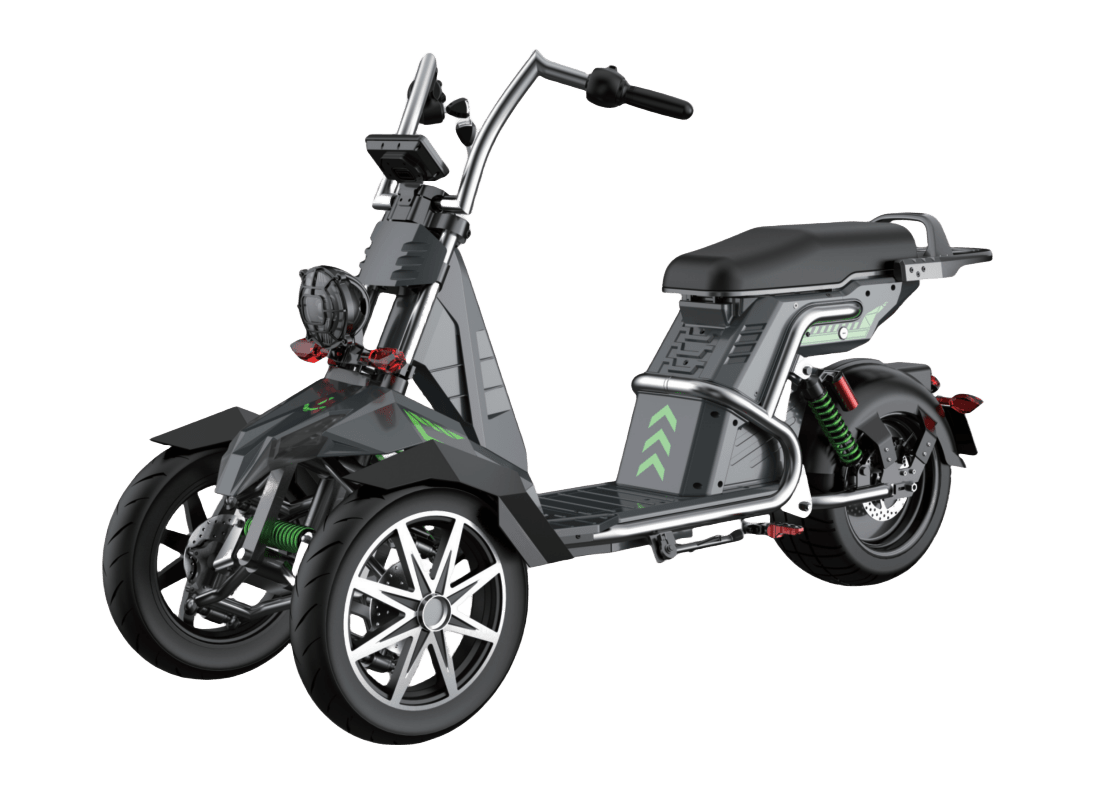 SoverSky T100 4000w assist 3-Wheeled Electric Golf Caddy E-Trike 45 MPH / 70 Mile Range - eBoarders