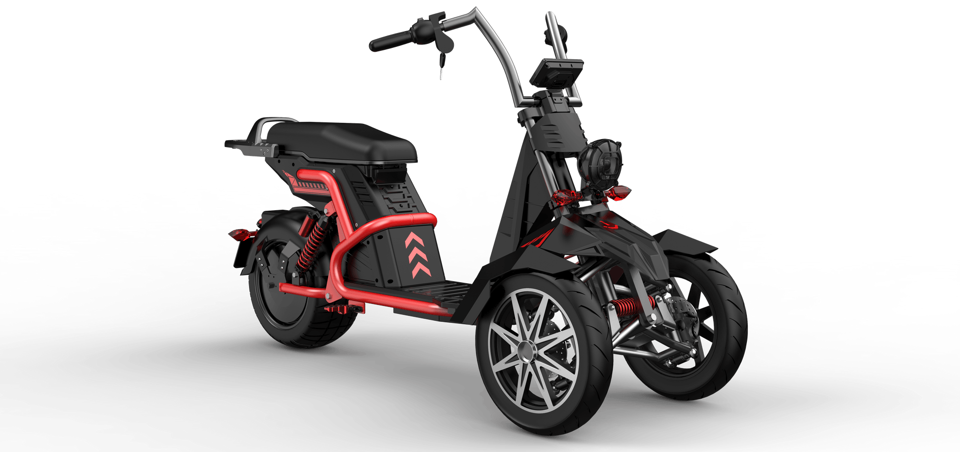 SoverSky T100 4000w assist 3-Wheeled Electric Golf Caddy E-Trike 45 MPH / 70 Mile Range - eBoarders