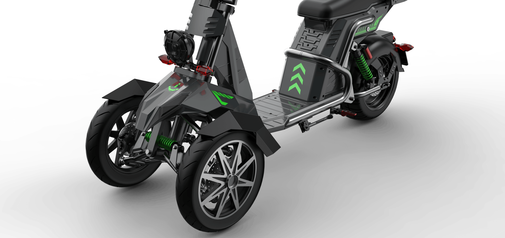 SoverSky T100 4000w assist 3-Wheeled Electric Golf Caddy E-Trike 45 MPH / 70 Mile Range - eBoarders