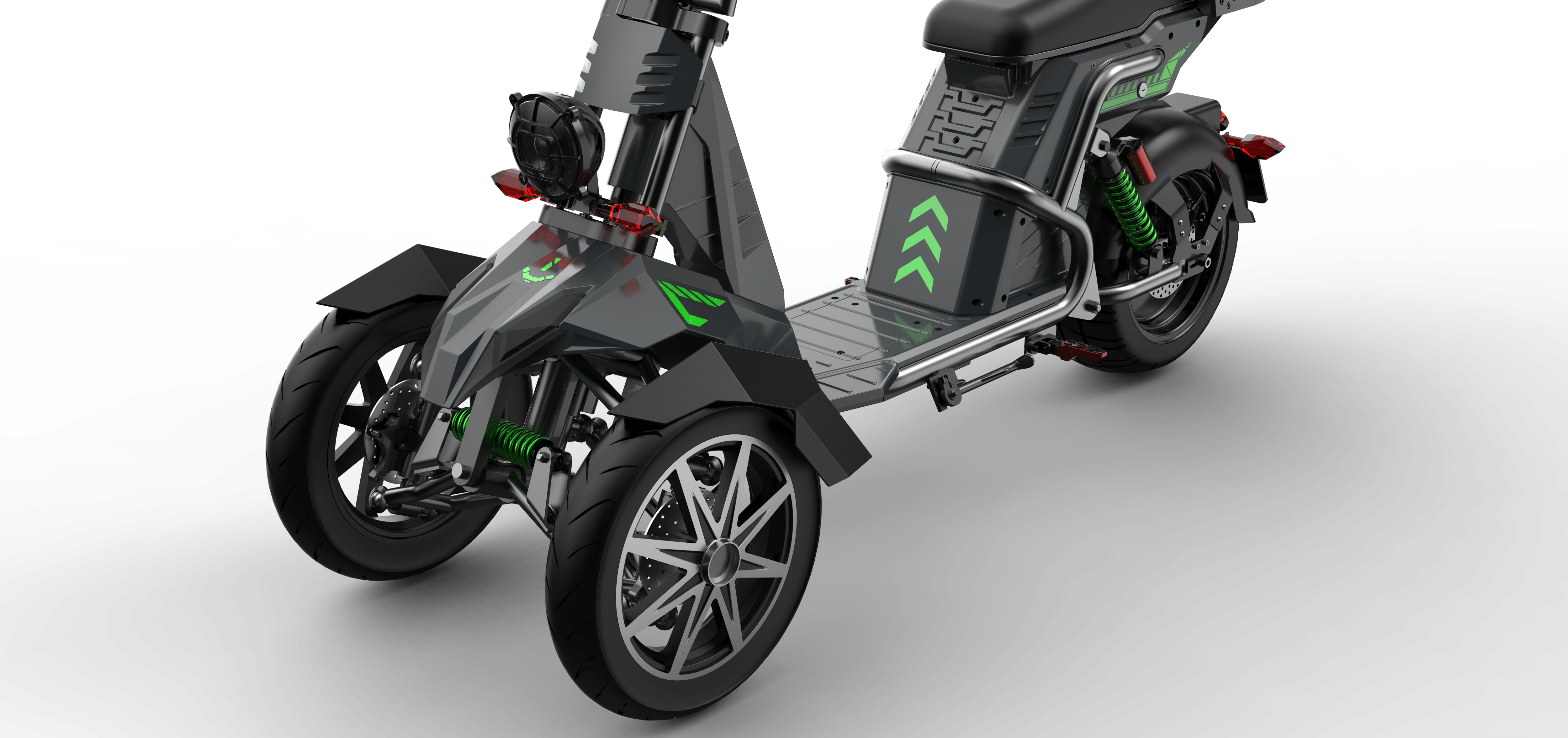 SoverSky T100 4000w assist 3-Wheeled Electric Golf Caddy E-Trike 45 MPH / 70 Mile Range - eBoarders