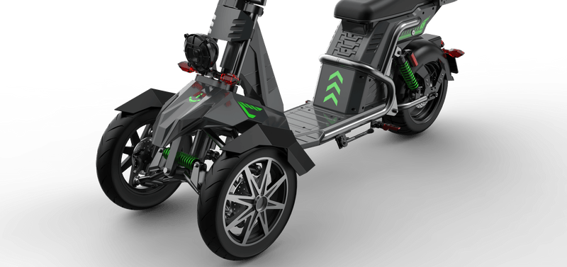 SoverSky T100 4000w assist 3-Wheeled Electric Golf Caddy E-Trike 45 MPH / 70 Mile Range - eBoarders