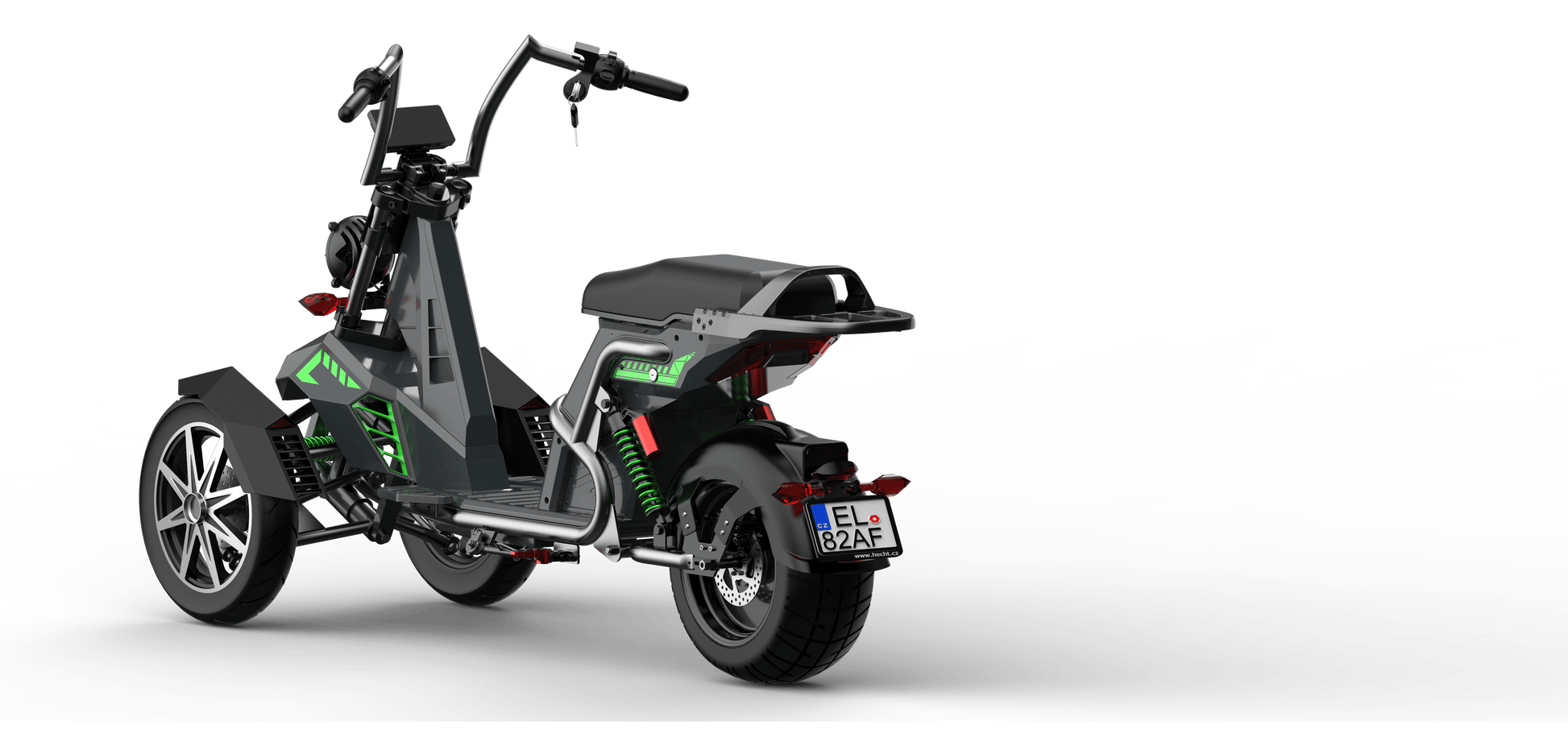 SoverSky T100 4000w assist 3-Wheeled Electric Golf Caddy E-Trike 45 MPH / 70 Mile Range - eBoarders
