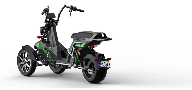 SoverSky T100 4000w assist 3-Wheeled Electric Golf Caddy E-Trike 45 MPH / 70 Mile Range - eBoarders