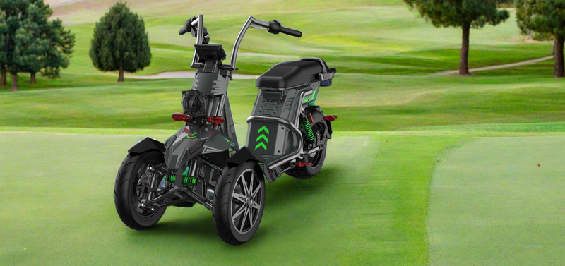 SoverSky T100 4000w assist 3-Wheeled Electric Golf Caddy E-Trike 45 MPH / 70 Mile Range - eBoarders