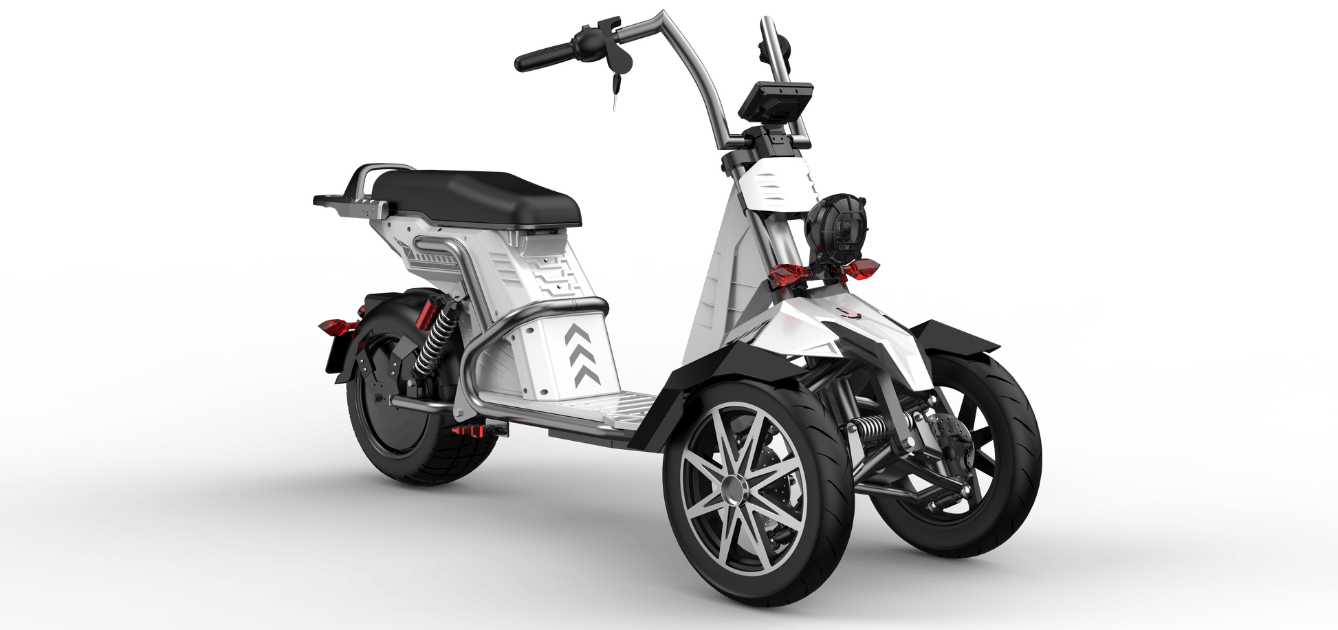 SoverSky T100 4000w assist 3-Wheeled Electric Golf Caddy E-Trike 45 MPH / 70 Mile Range - eBoarders