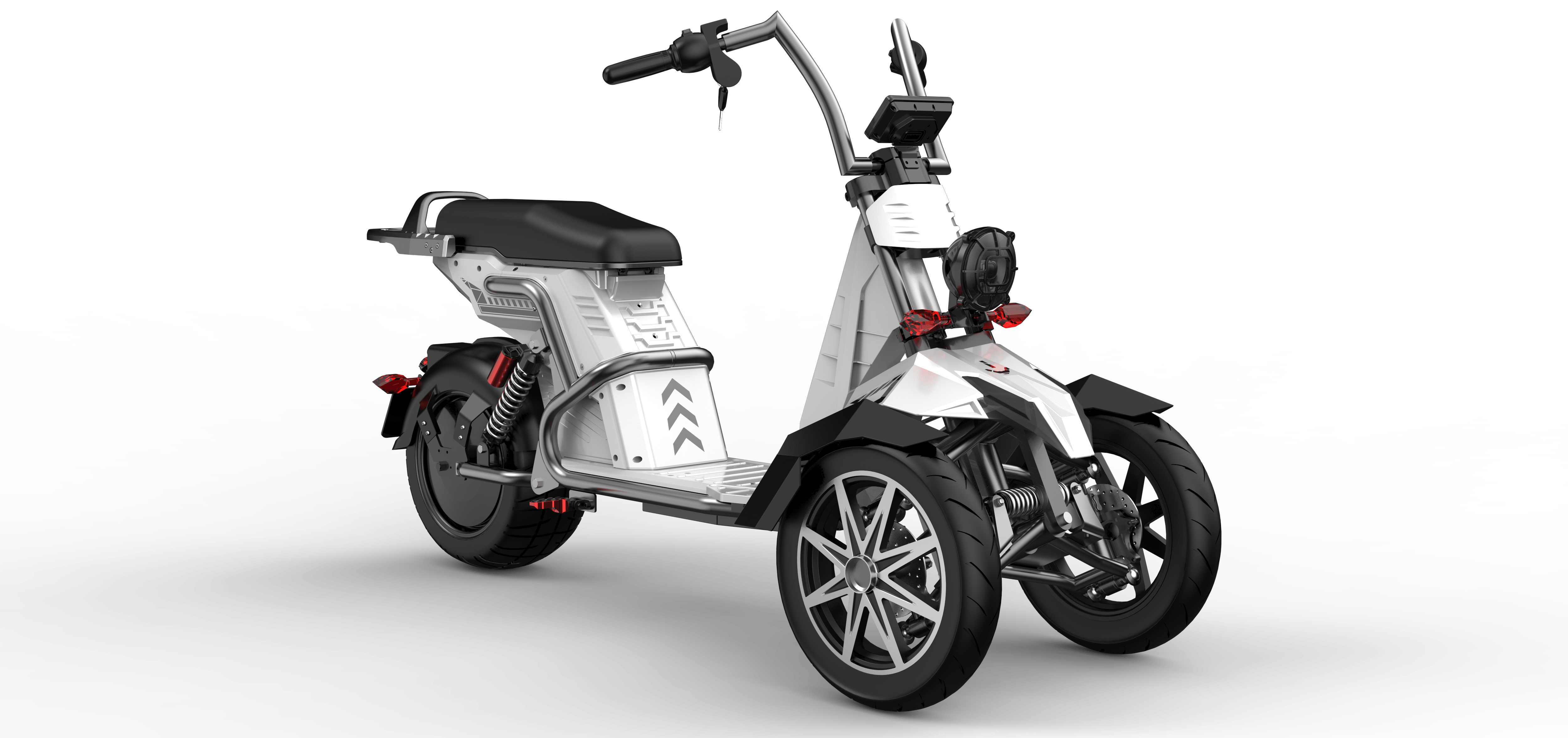 SoverSky T100 4000w assist 3-Wheeled Electric Golf Caddy E-Trike 45 MPH / 70 Mile Range - eBoarders