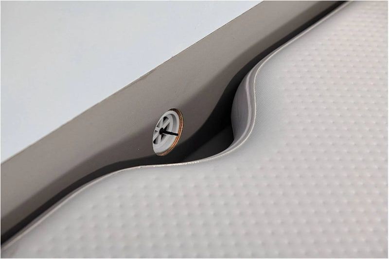 Drain valve on Aqua Marina inflatable raft with paddle setup and flat floor. Free shipping at e-boarders.com