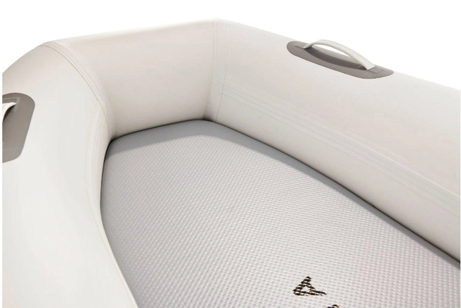 Top view of Aqua Marina inflatable raft with paddle setup and flat floor. Free shipping at e-boarders.com