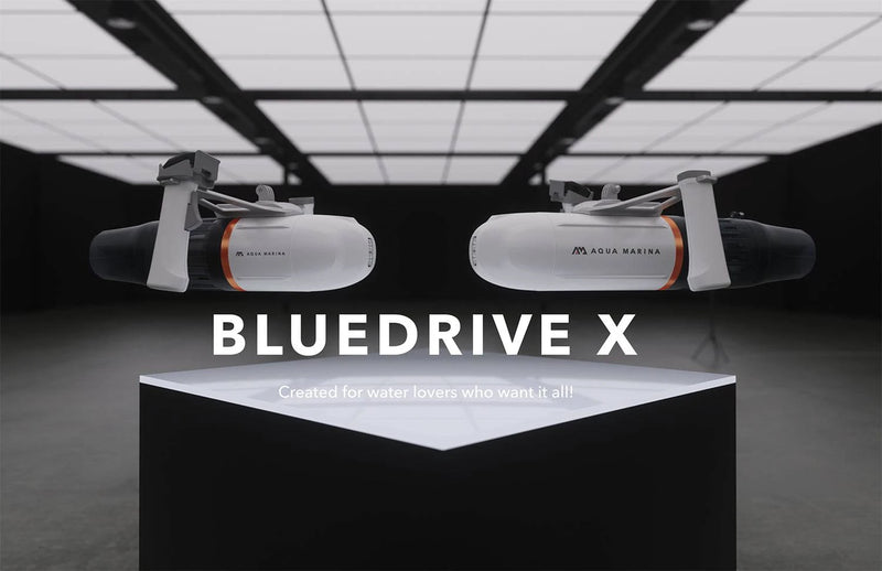 Aqua Marina BLUEDRIVE X and BLUEDRIVE X PRO side-by-side product comparison. "Created for water lovers who want it all." Free shipping at e-boarders.com