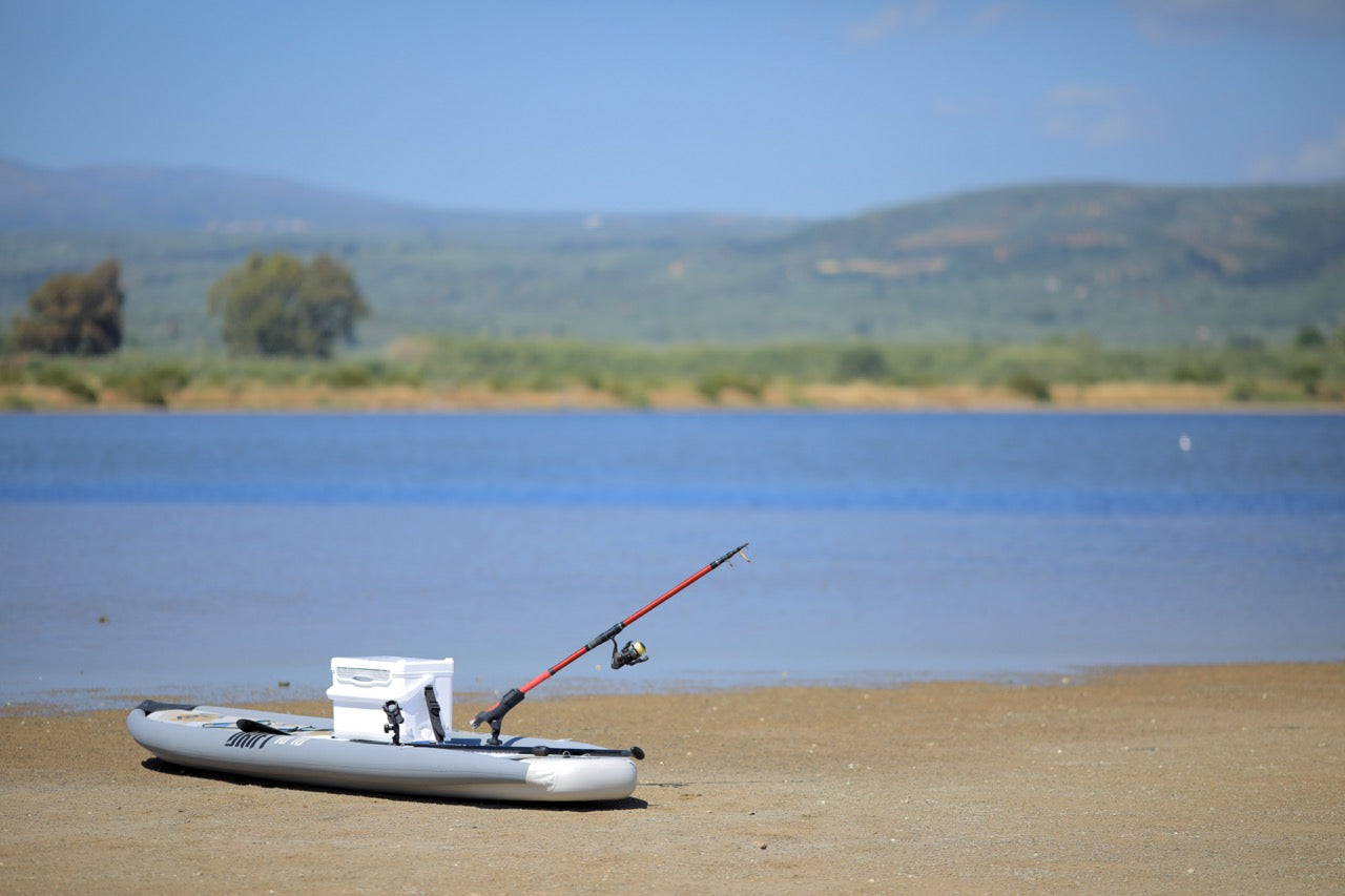 Aqua Marina Drift iSUP with rod holder — ships free at e-boarders.com