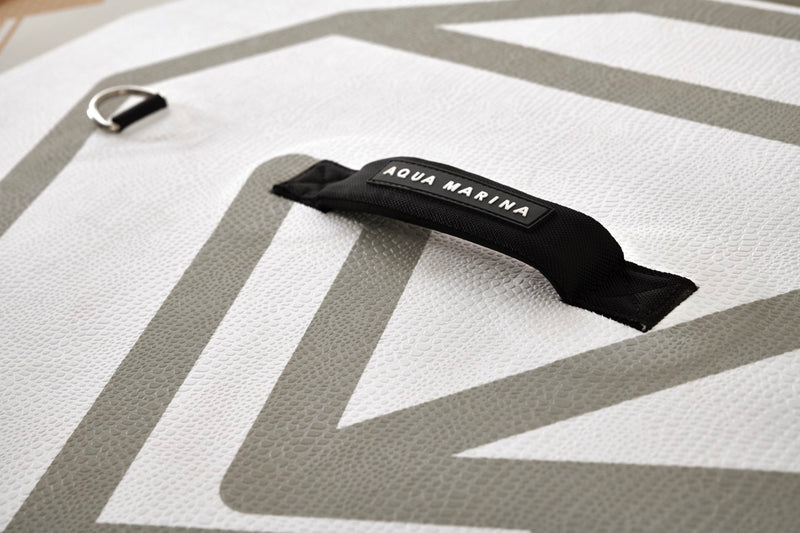 Product photo paddleboard handle included with Aqua Marina Drift iSUP with rod holder — ships free at e-boarders.com