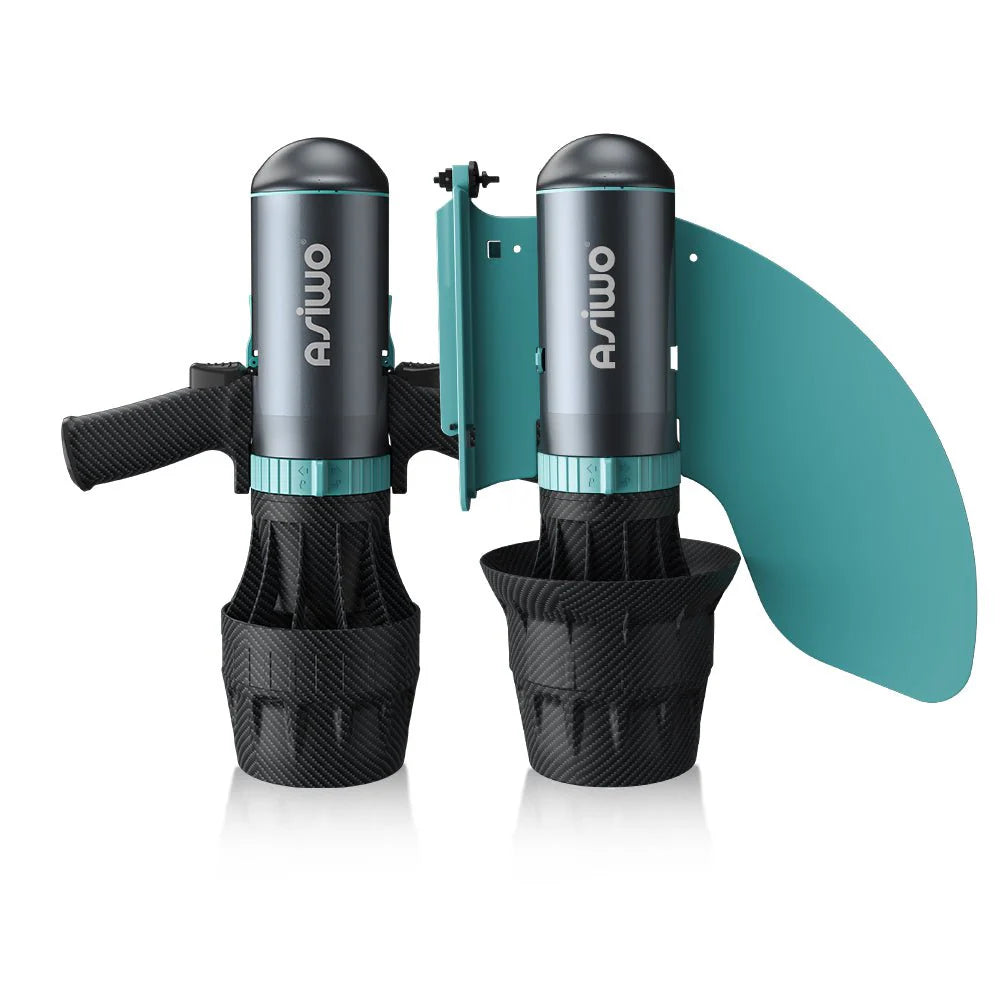 ASIWO U1 electric-assist fin for paddleboards and diving. Lightweight underwater swim-aid with wireless remote. Free shipping at e-boarders.com