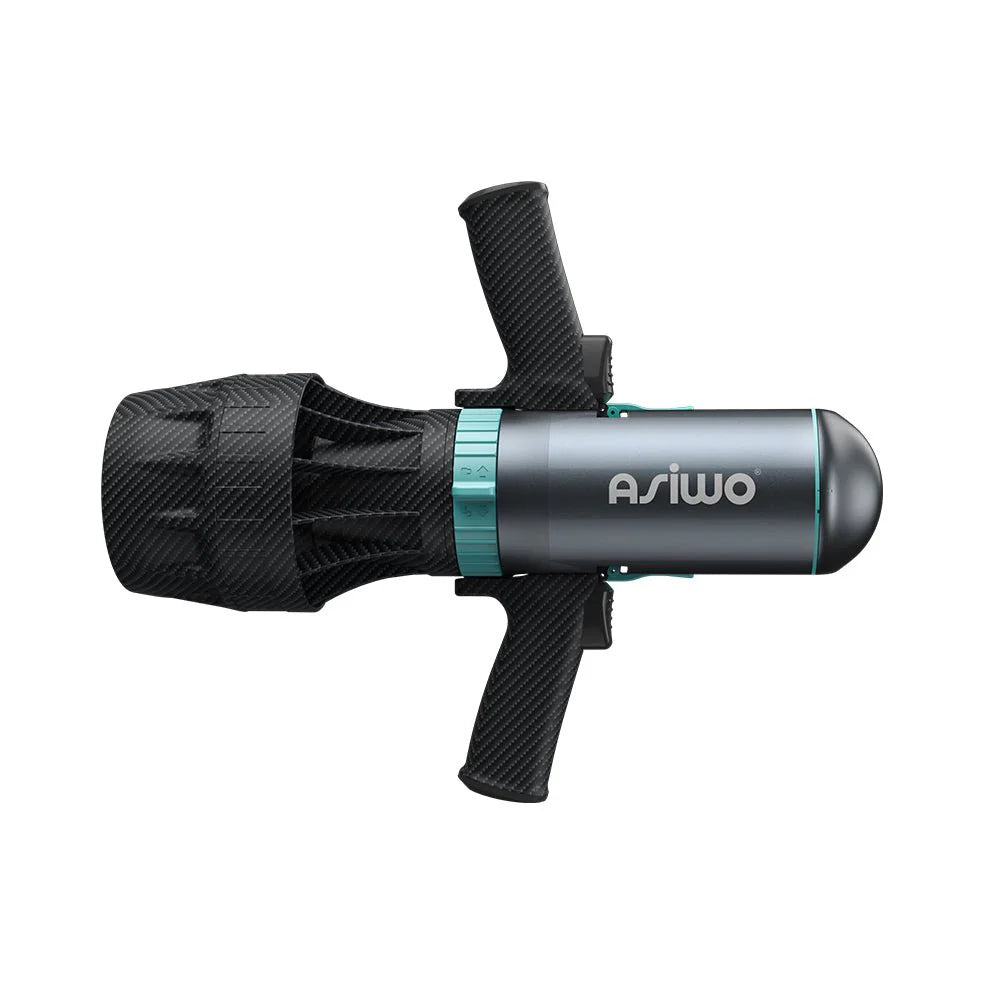 ASIWO U1 electric-assist fin for paddleboards and diving. Lightweight underwater swim-aid with wireless remote. Free shipping at e-boarders.com