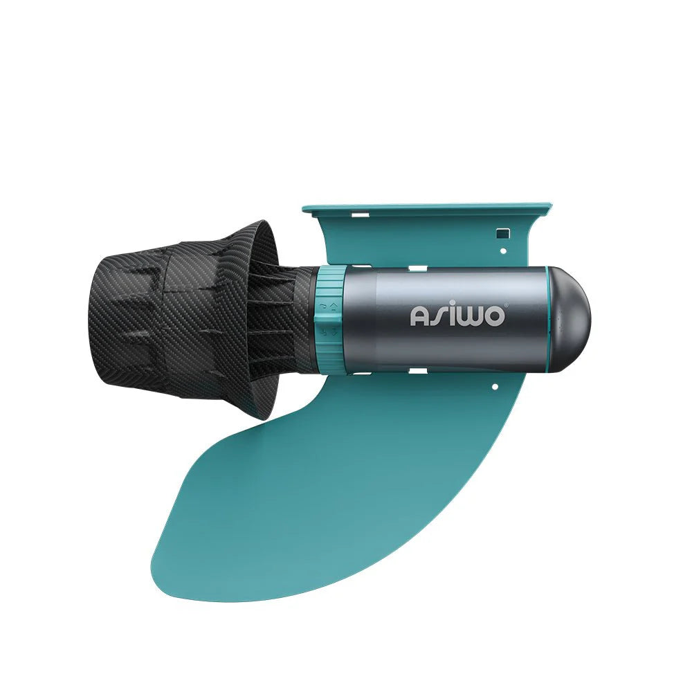 ASIWO U1 electric-assist fin for paddleboards and diving. Lightweight underwater swim-aid with wireless remote. Free shipping at e-boarders.com