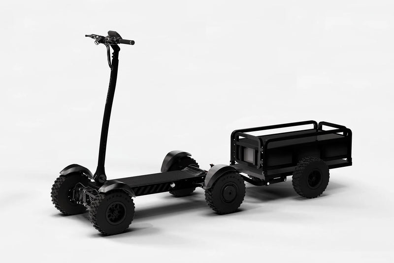 Cycleboard Trailer hitch folded add-on with X-Quad 3000. Free shipping at E-Boarders.com