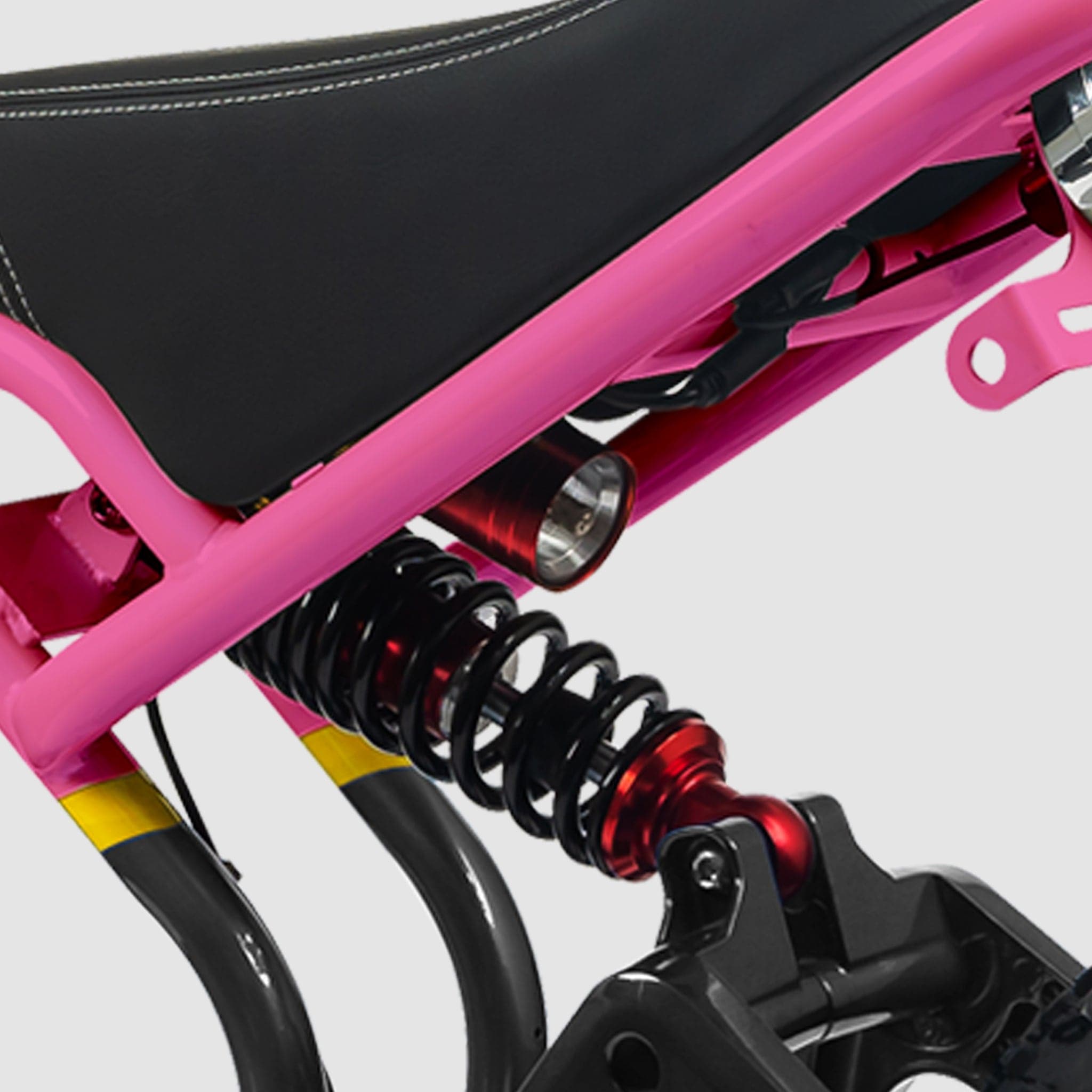 Phantom Gogo Klutch Cafe Max P20 Fat Tire electric bicycle E-Bike, pink and black, with pedal-assist 52 MPH, 53 Mile Battery Range. Color options are silver, silver, blue, pink. Free shipping at eBoarders.com
