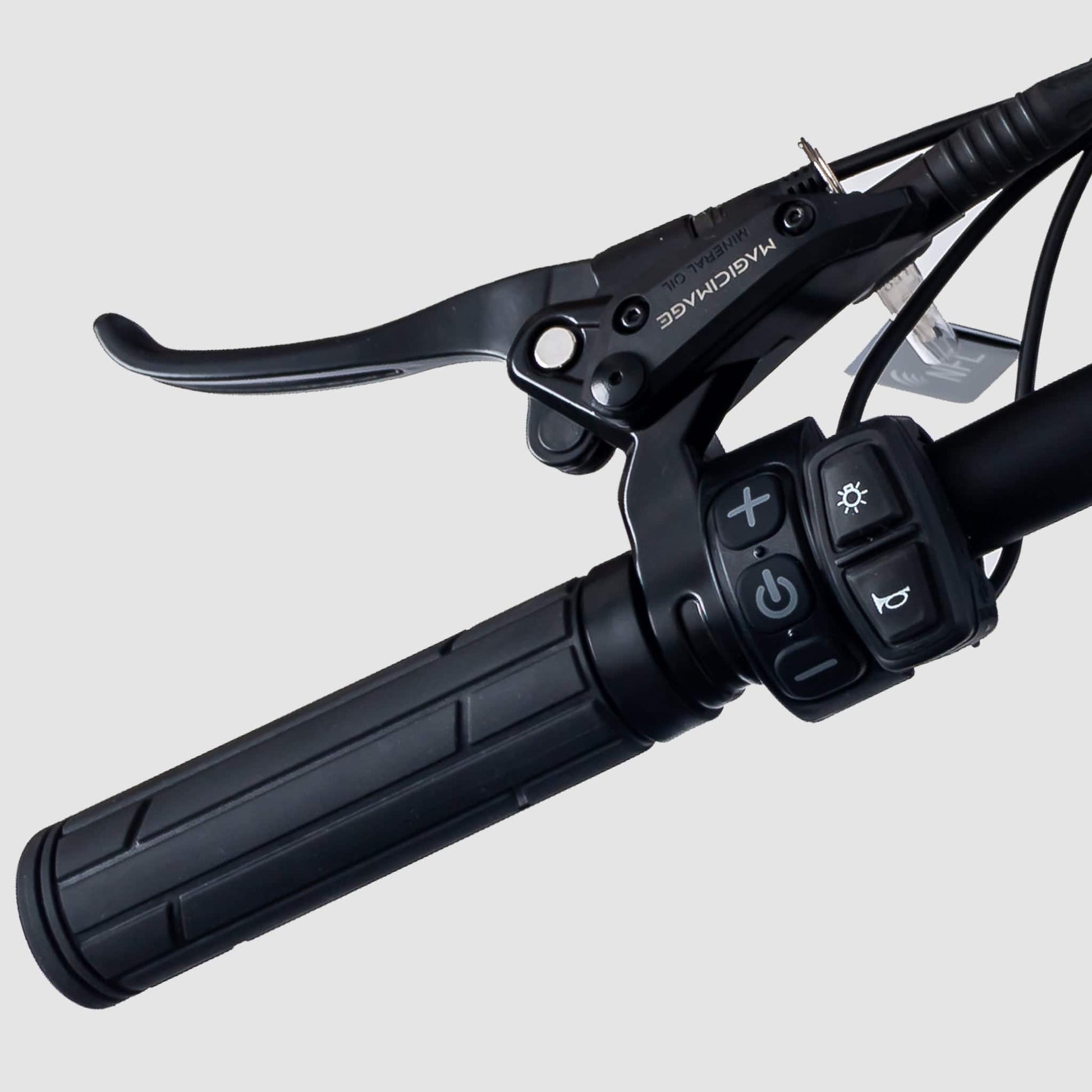 Handle bar and hand brake for Phantom Gogo Klutch Cafe Max P20 Fat Tire electric bicycle E-Bike, black, wtih pedal-assist 52 MPH, 53 Mile Battery Range. Color options are black, silver, blue, pink. Free shipping at eBoarders.com
