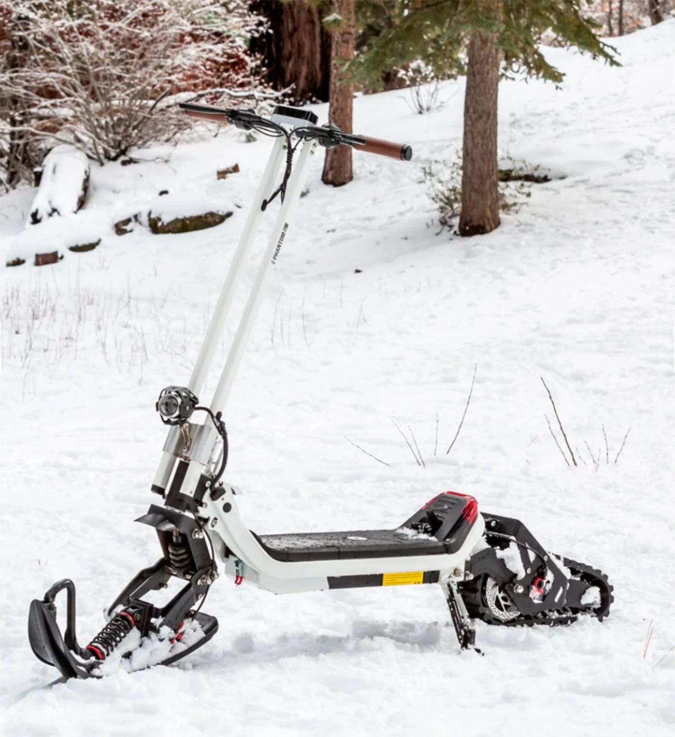 Phantom GoGo G63 Hybrid All-Terrain 2-wheel electric ride with interchangable wheels and track wheel for snow, dirt, paved-surfaces. Free shipping at e-boarders.com