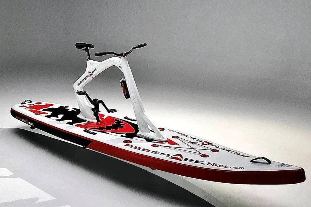 Red Shark USA "Enjoy" Surf-Cycle Paddleboard iSUP kit designed for leisure water-surf-cycling. Free shipping at eBoarders.com