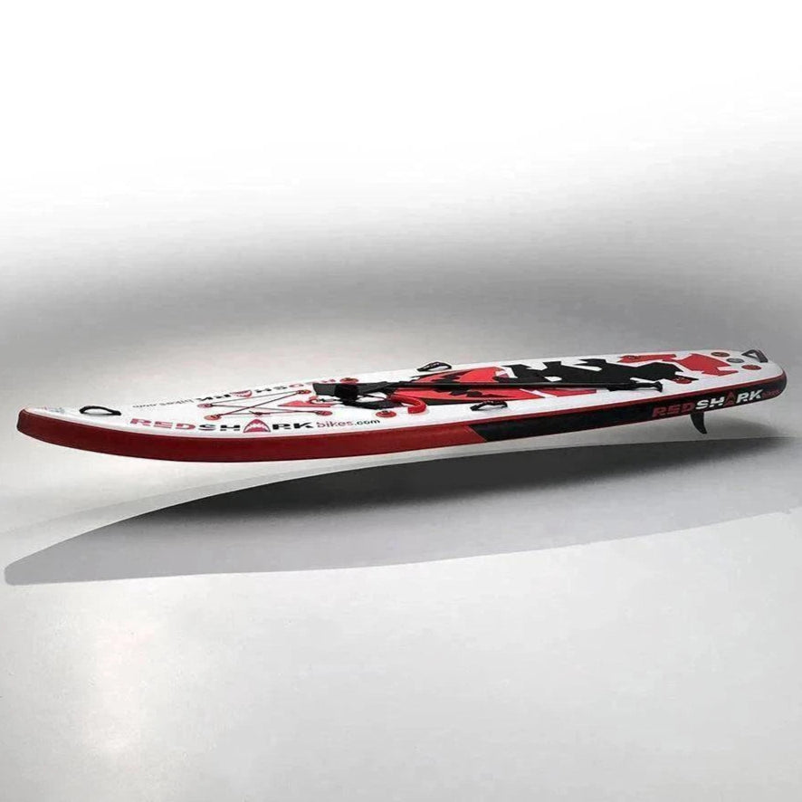 Red Shark USA Inflatable Paddle Board iSUP. Upgradable kits for Red Shark Surf-Cycling kits, kayaking, gym kits, for fitness, fishing, endurance cyclists and watersports enthusiasts. Free shipping at e-boarders.comeBoarders.com