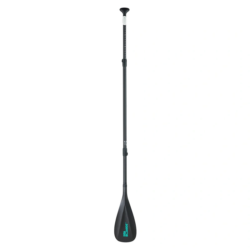 Three piece collapsable paddle for SIPA Boards SipaDrive for Aqua wide electric paddleboard with paddle-assist and LED lights. Ideal for stability and gear hauling. Package includes board, paddle, batteries, leash, fin, travel bag, and carry strap. Free shipping at e-boarders.com