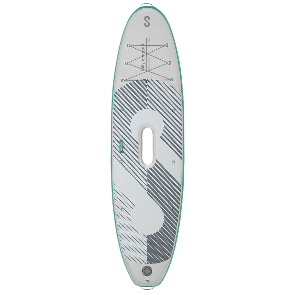 Top of SIPA Boards NEO Aqua self-inflating paddleboard with electric assist and lightweight design. 11-foot board for beginners and travel. Ships free at e-boarders.com