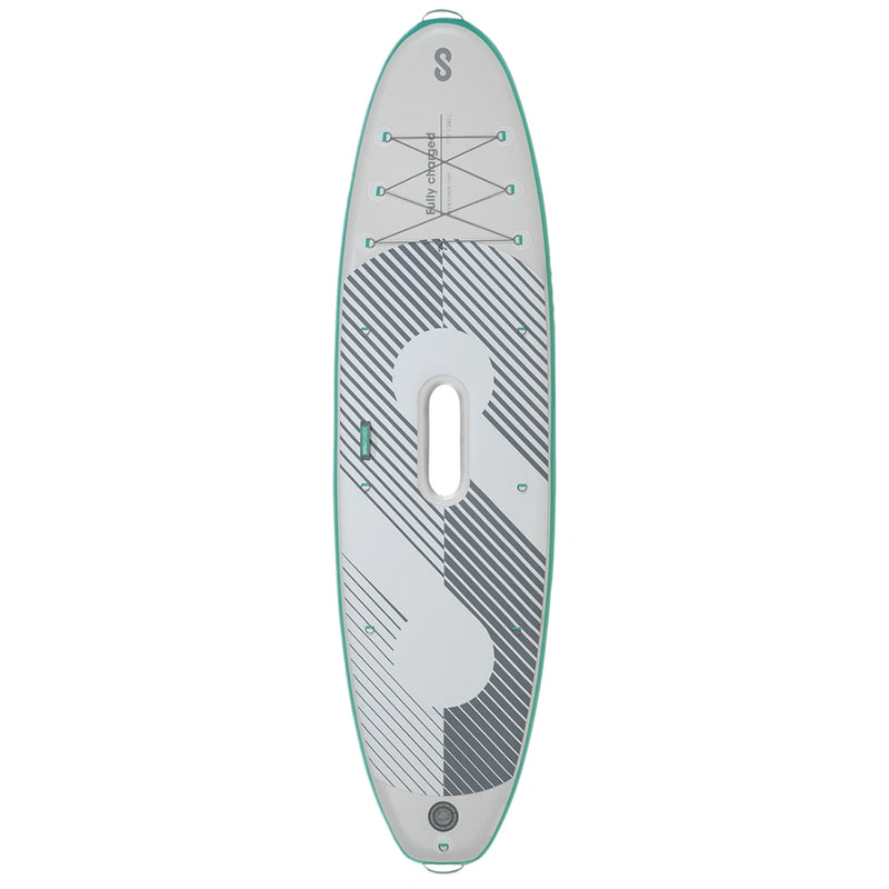 Top of SIPA Boards NEO Aqua self-inflating paddleboard with electric assist and lightweight design. 11-foot board for beginners and travel. Ships free at e-boarders.com