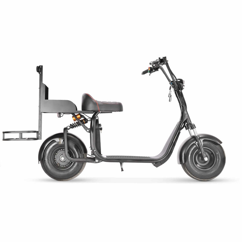 Soversky X7 Electric Golf Caddy designed for golfers and fairway golf courses with fat tires and 18+ hole battery range. Black or red. Free shipping at e-boarders.com