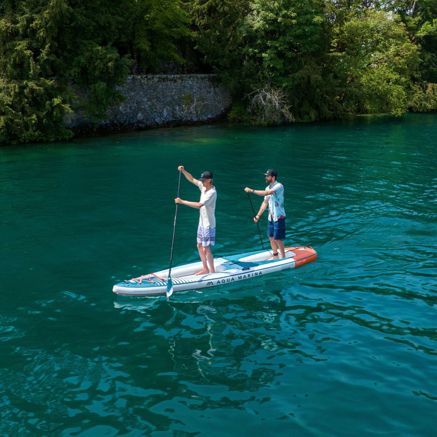 Aqua Marina Cascade BT-24CAP and Cascade Tandem BT-24CATP Hybrid Kayak iSUP Paddleboard options. Switch effortlessly between kayak-paddling or standup-paddling whenever you choose.