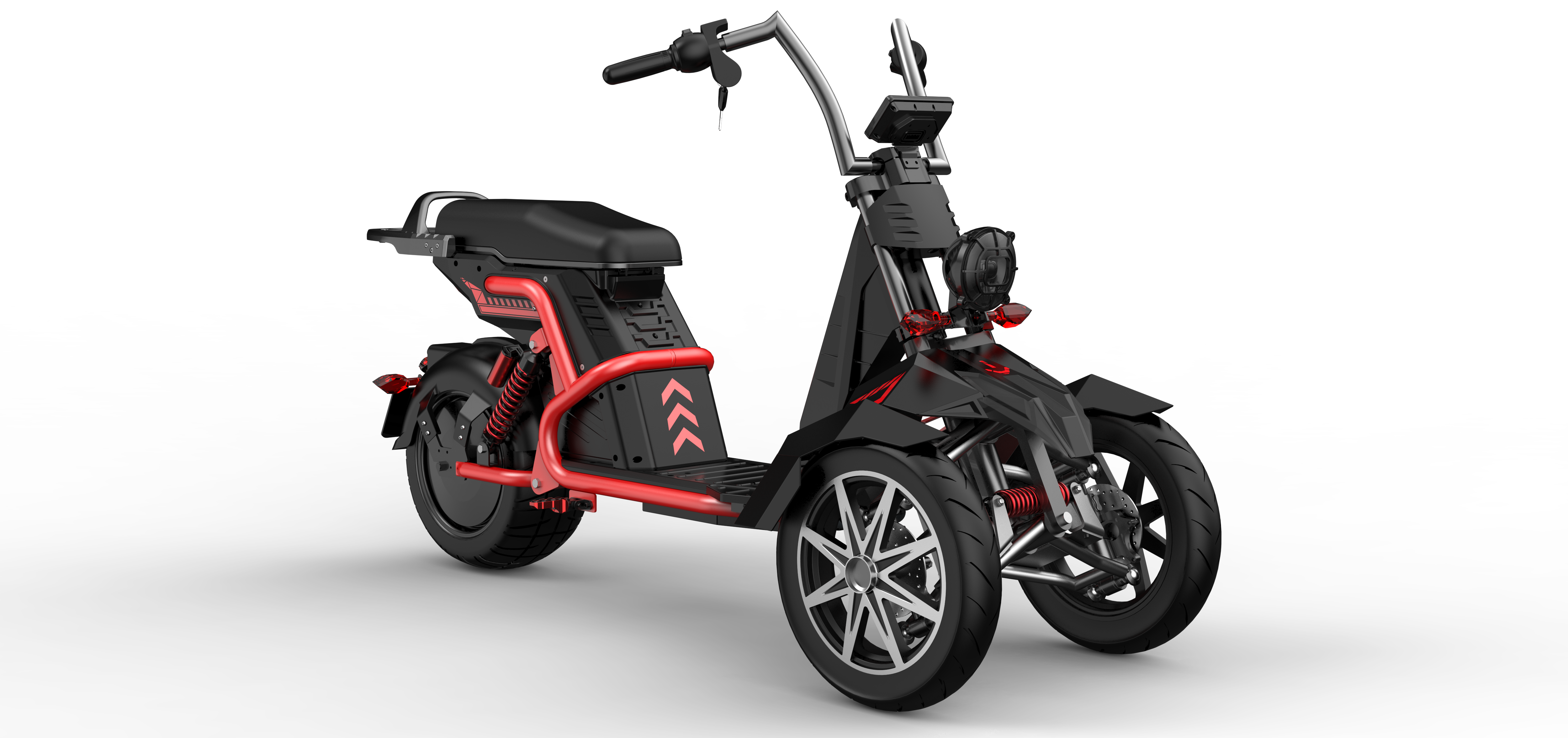 T100 4000w 3-Wheeled Electric Golf Scooter E-Trike 45 MPH / 70 Mile Range - eBoarders