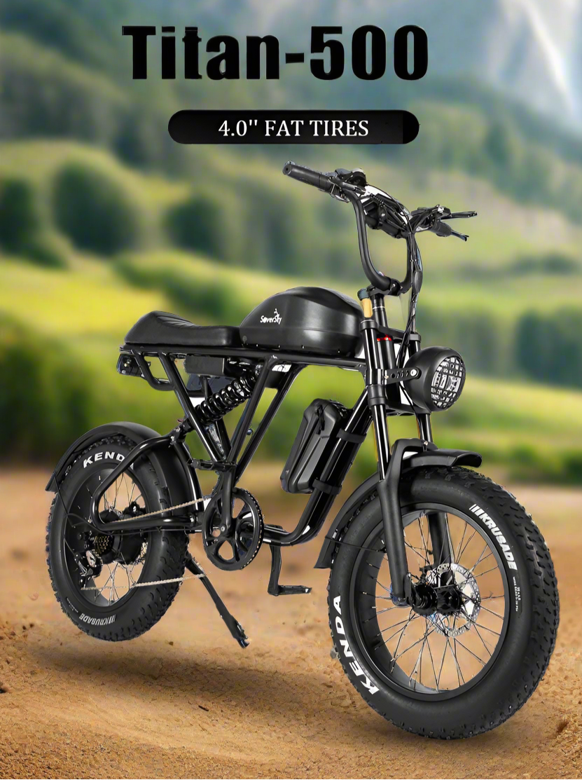 Titan 500 Fat Tire E-Bike Shimano 7-Speed 30 MPH / 35 Mile Range - eBoarders