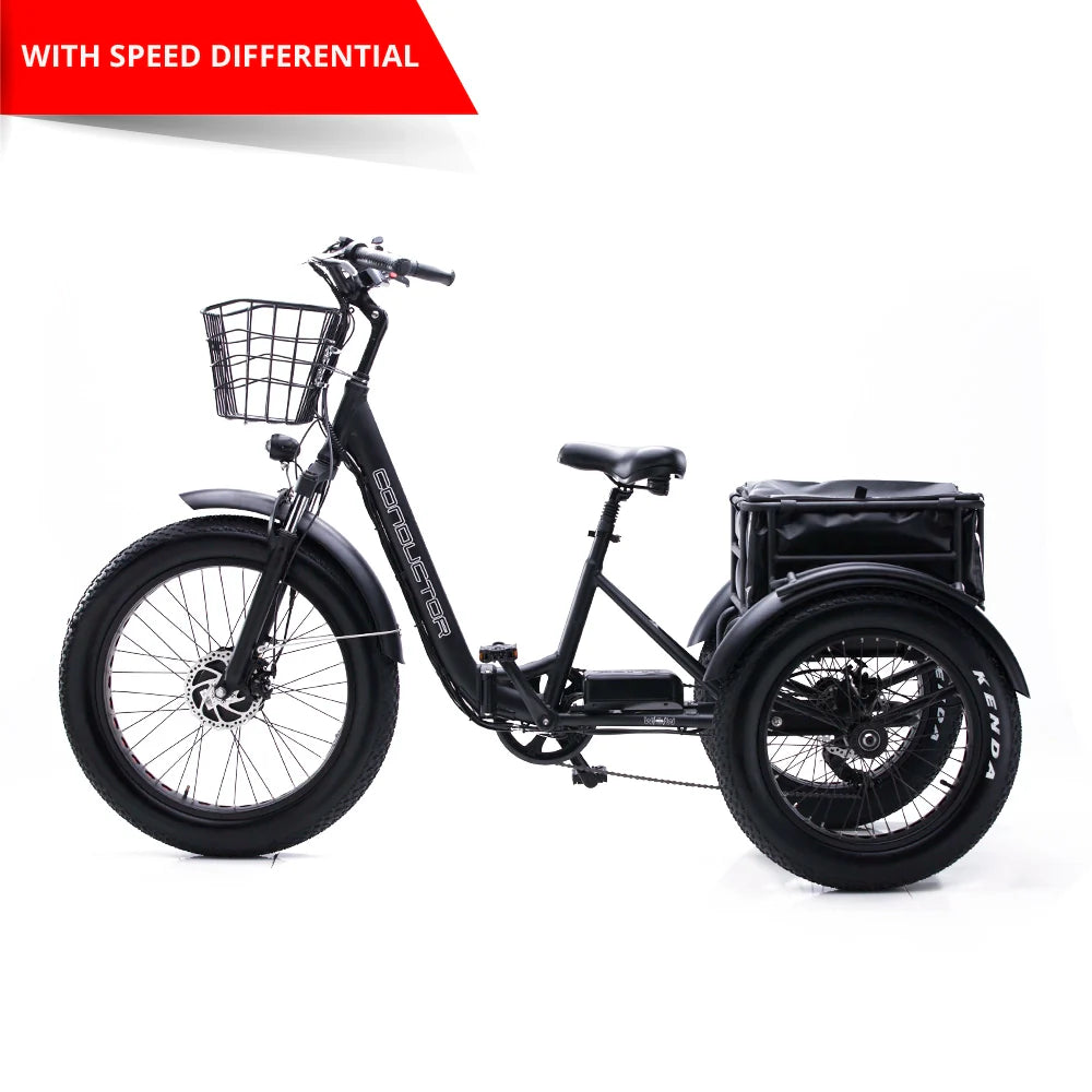 Conductor 500 Foldable E-Trike 20 MPH / 50 Mile Range