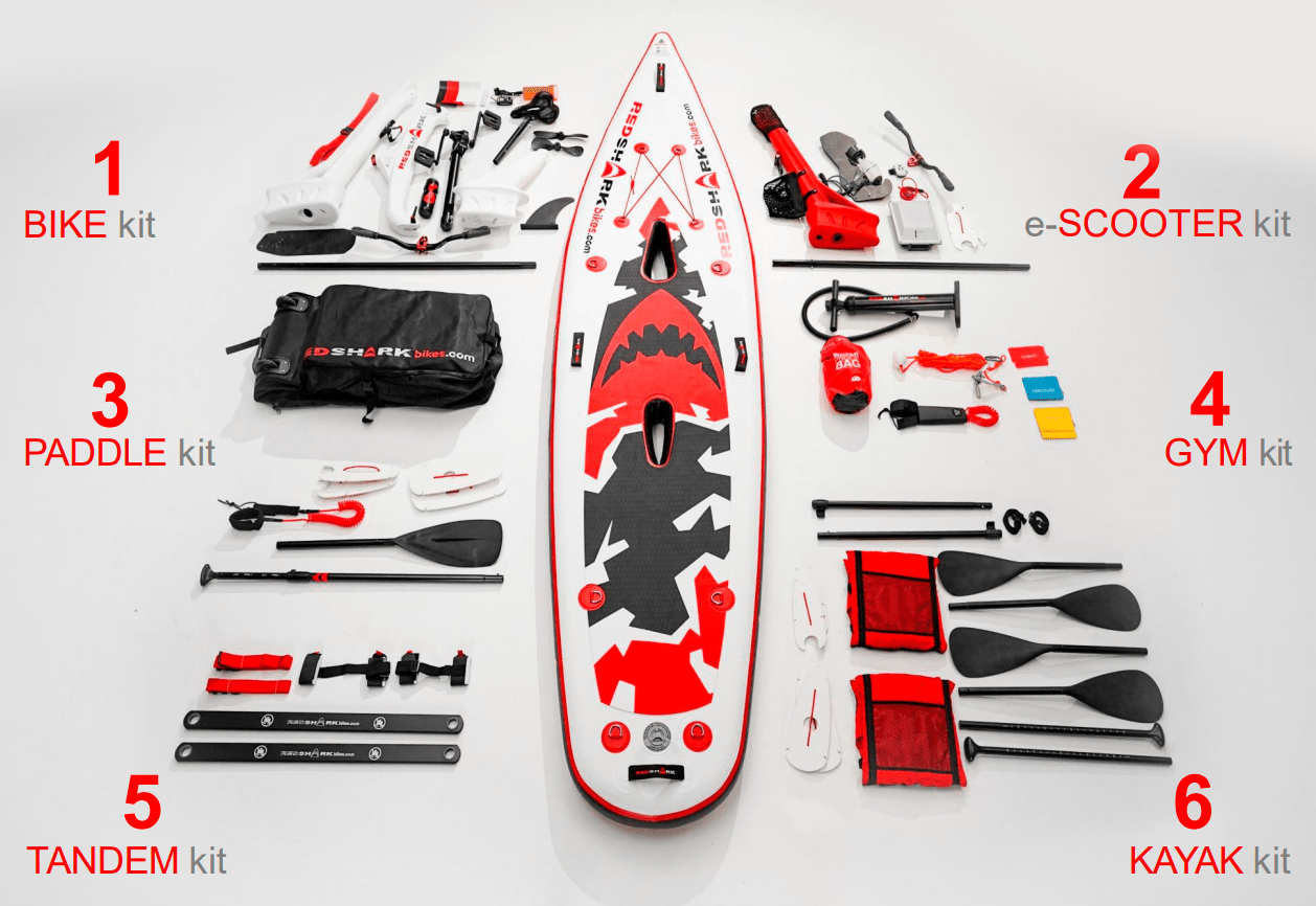 shark pedal Red Shark 'Fitness' Pedal Paddleboard iSUP