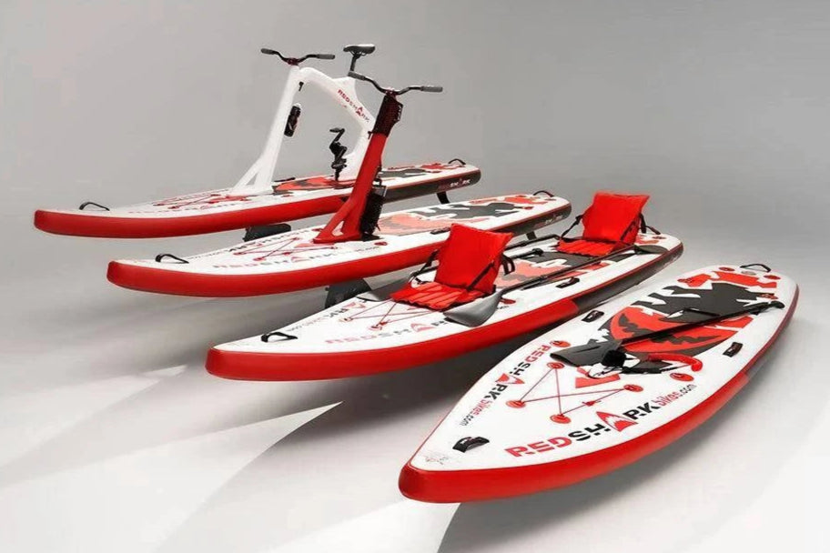 Red Shark USA Inflatable Water Bike Paddle Board Kits - eBoarders